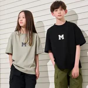 [마밤] 세미 오버핏 아동 주니어 반팔 티셔츠 남아 여아 베이직 로고 캠퍼스 M 반팔티 6종 택1