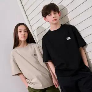 [마밤] 세미 오버핏 아동 주니어 반팔 티셔츠 남아 여아 베이직로고 마밤M 반팔티 2종 택1