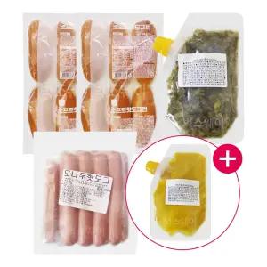 불갈비핫도그 만들기세트 10인분(머스타드소스 렐리쉬) /핫도그재료