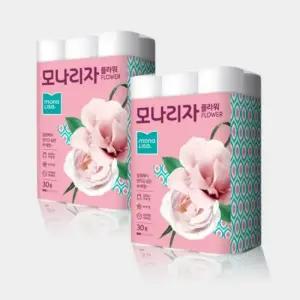 플라워 2겹 40m 30롤 X 2팩 화장지 휴지 두루마리_JS