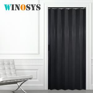 위노시스 자바라 홀딩도어 자바라문 칸막이 커튼 이중올블랙