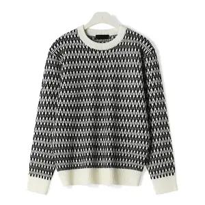 [하프클럽/엠엔씨]패턴번개 박스핏 라운드니트 (MDKN935SO)