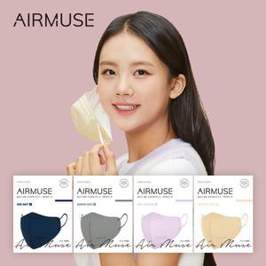 에어뮤즈 에어뮤즈핏 패션 컬러마스크 새부리형 10매 1box 국산 숨쉬기 편한 귀안아픈