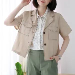 비쥬 스티치 반팔 자켓 JJK114