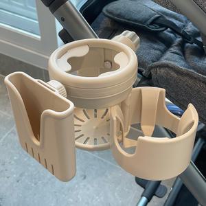 루넬 3in1 확장형 유모차 컵홀더 2구 유모차거치대 젖병 텀블러 음료 홀더 스마트폰 거치대