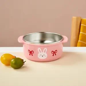 [모던하우스] 모던하우스 이중스텐 깊은대접 논슬립 14.8CM 리본래빗 KI0325004