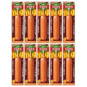 롯데햄 빅 의성마늘프랑크 소시지 90g x 10개 / 핫바 소세지 후랑크