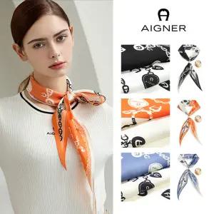 아이그너 실크 스카프 + 스카프 링
