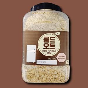 [기타] 롤드오트 2.5kg 냉장고쏙 오트밀 닭죽 또띠아 오버나이트 트레이더스