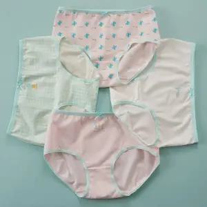 [빌도르] 삼각 칵투스 4매 여아 주니어 초등학생 중학생 여학생 팬티 세트