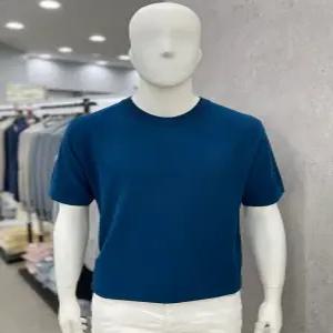 [트루젠]남성 쿨 워셔블 인견 레이온 폴리 라운드넥 U넥 여름 반팔 니트 티