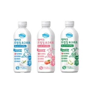 덴마크 드링킹요구르트 750mLx6병(플레인2+복숭아2+사과2)혼합무배