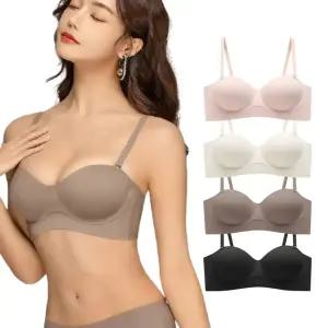 투웨이 볼륨업 브라 노와이어 오프숄더 튜브탑 반컵 일체형