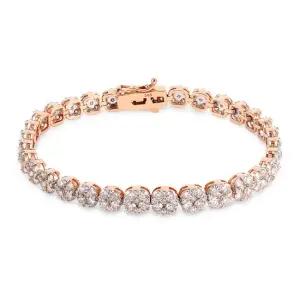 14k 러브 홀릭 다이아몬드 테니스 팔찌총 6.54CT