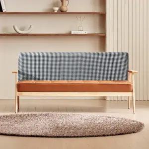 네오 알토 3인 체크 패브릭 소파 우드 프레임 NES1552