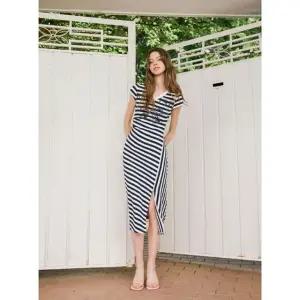 [갤러리아] [Blue Label]  V넥 골지 슬림 롱 원피스 (ER2OOP05)