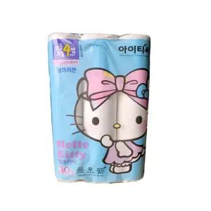 천연펄프 헬로키티 핑크리본 화장지 4겹 20m 30롤 X 1팩