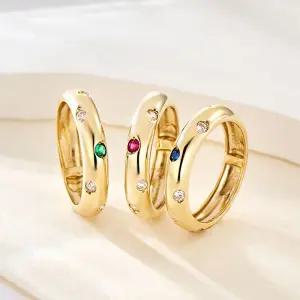 갤러리아 [비앤비골드] 18K 샤이닝 서클 버블 반지 3종 모음