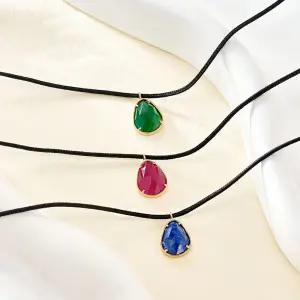 갤러리아 [비앤비골드] 18K 오로라 젬드롭 실크줄 목걸이 3종 모음