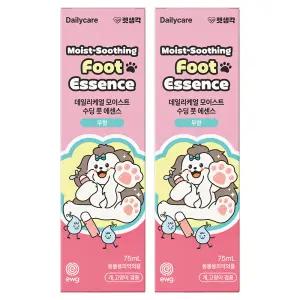 펫생각 수딩 쿨링 풋 에센스 고양이 강아지 발바닥 보습제 스킨케어 발 갈라짐 수분 진정 크림 로션 75ml 2개