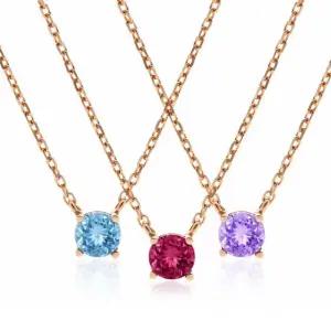 갤러리아 [비앤비골드] 18K 미니멀 탄생석 체인 목걸이 모음 12종