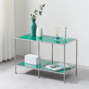 [우아미가구]리인 미드센츄리모던1x2 모듈 유리 선반장