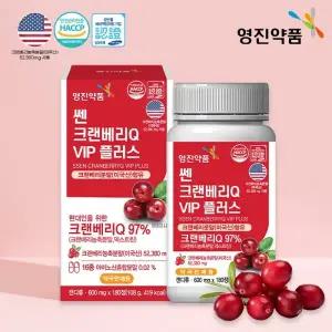 영진약품 쎈 크랜베리 Q VIP 플러스 여성 요로건강 600mg 180정