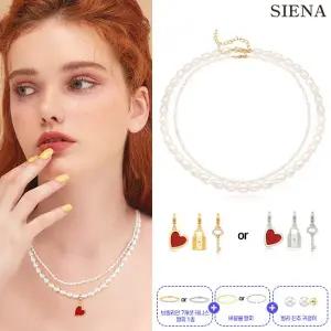 리얼 담수진주 목걸이 2종 + 펜던트 3종 세트 + 7캐럿 테니스 팔찌 + 버블 볼