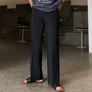 [피팅남]남자 나리 사계절 링클프리 와이드 뒷밴딩 슬랙스