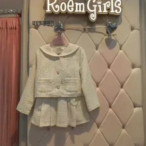 로엠걸즈 DP01 카라트위드 자켓 스커트세트 카라 트위드자켓 스커트세트 RGJA2513P,RG
