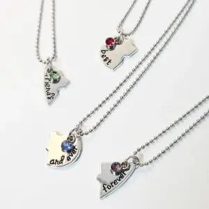 우정 목걸이 퍼즐 커플 써지컬 스틸 하트 체인 친구 기념 2인 3인 4인