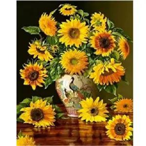피포페인팅 HPI0206 해바라기꽃병 40x50 DIY명화그리기세트