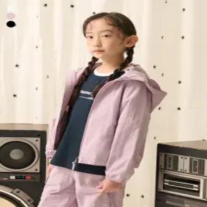 [그루브라임키즈]여아) N100 나일론타슬란 후드 라글란 바람막이 점퍼 (LIARCUV981P)