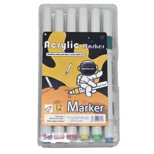 아크릴 마카펜 12색 세트 데코 드로잉 물에 강한 DIY그리기 유리 나무 천 신발 그리기 24색 36색 48색 60색 80색 마카