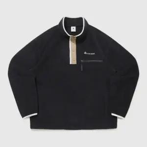 [롯데백화점]르꼬끄 유니 플리스 우븐믹스 루즈 하프집업 QQ423LFSO3_BLK