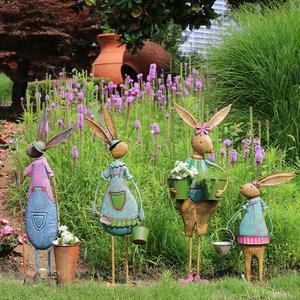 토끼 정원조형물 인테리어 장 RV327 발코니 웰컴 정원 대형