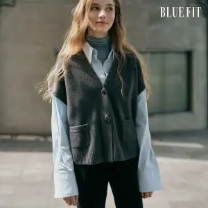 [하프클럽/블루핏]블루핏 울100 베스트 가디건