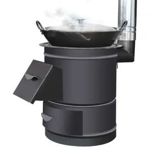 드럼통 소각로 땔감 화목 화덕 소각용 화로 펜션 원형 소형 시골