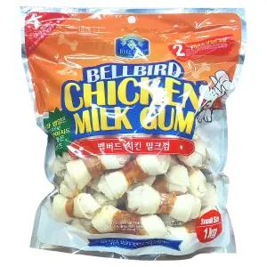 벨버드 치킨 밀크껌 스몰 사이즈 1kg x 3봉