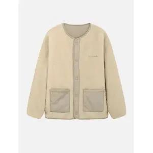 컬럼비아 플리스 자켓 벨리움 유니 리버시블 베이지 후리스 뽀글이 집업