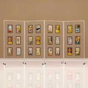 이동식 철망파티션 다용도 파티션 4단 작품전시대