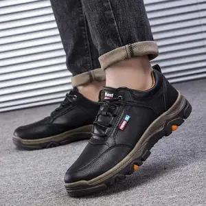 [셀러허브]2컬러 / 남성 아웃도어 가죽 트레킹화 데일리 운동화 (S14672205)