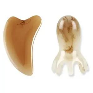 문어 괄사 두피 머리 지압 승모근 뭉친 근육 바디 옥 괄사 마사지 2종