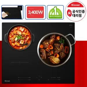 린나이 3구 빌트인 인덕션 1등급 전기레인지 IHE321BA