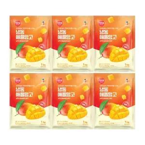 CJ프레시웨이 이츠웰 냉동애플망고1Kg x 6개