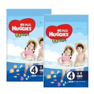 [하기스] 하기스 물놀이팬티기저귀 수영장기저귀 방수기저귀 4단계 남여공용 3Px2팩