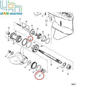 머큐리 와셔 개스킷 하부 유닛 도장 키트, 프롭 샤프트 오일 2 4 Str, 26-76868, 26-70081, 8M0204670, 30