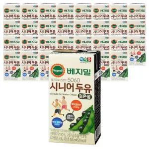 베지밀 시니어 검은콩 두유 190ml 32팩, 단백질 미네랄 고칼슘