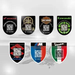 바이크 주차 연락 가드너 방수 QR 방패모양 엠블럼 로고