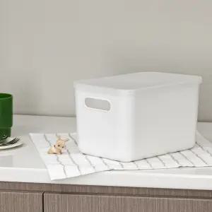 4P세트 국산 엔드세이브 모던 수납정리함 바디+뚜껑세트 팬트리 바스켓 플라스틱 리빙박스